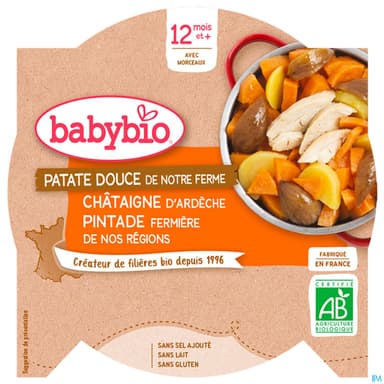 BABYBIO ASS P DOUCE PINT/CHAT 230G