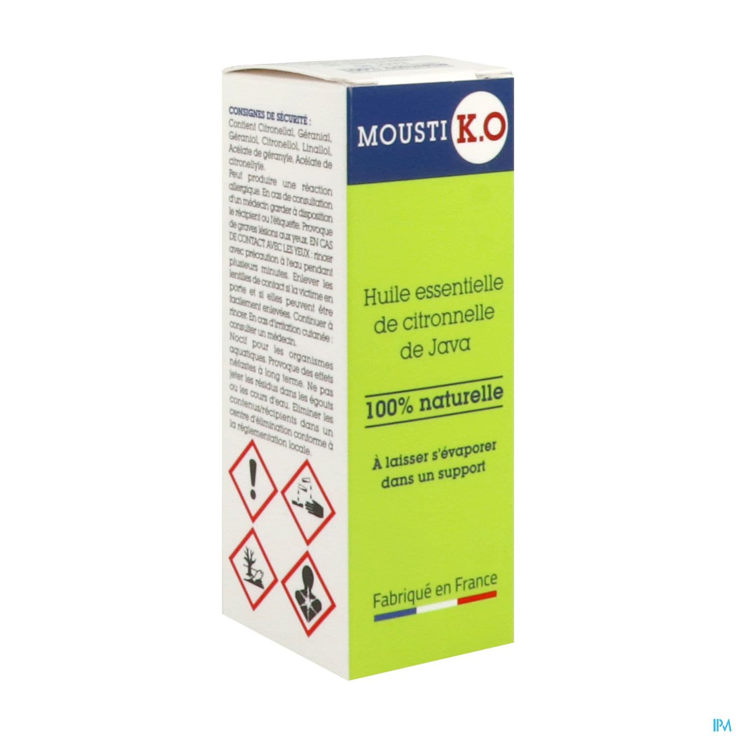 Marque Verte Moustiko Huile Essentielle De Citronnelle Flacon Compte Goutte 30ml