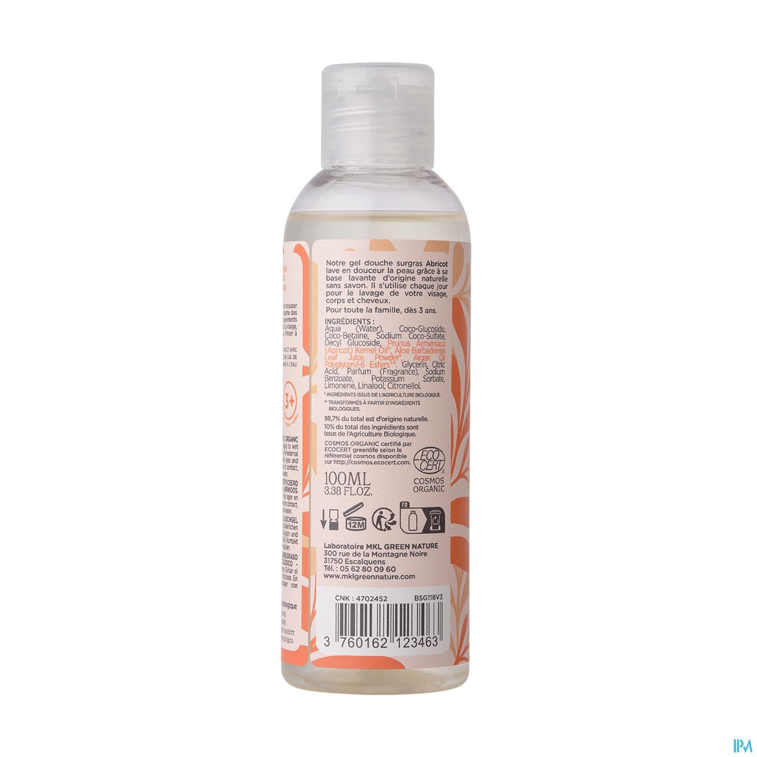 MKL GEL DCH ABRICOT BIO 100ML