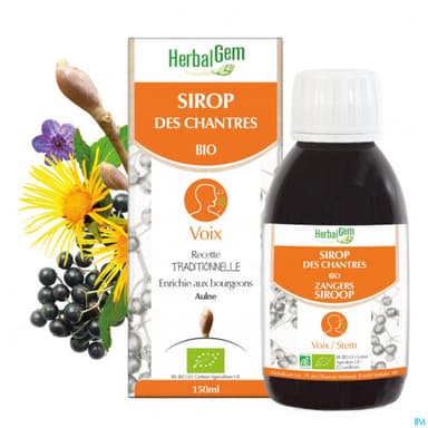 HERBALGEM SIROP CHANTRES BIO 150ML