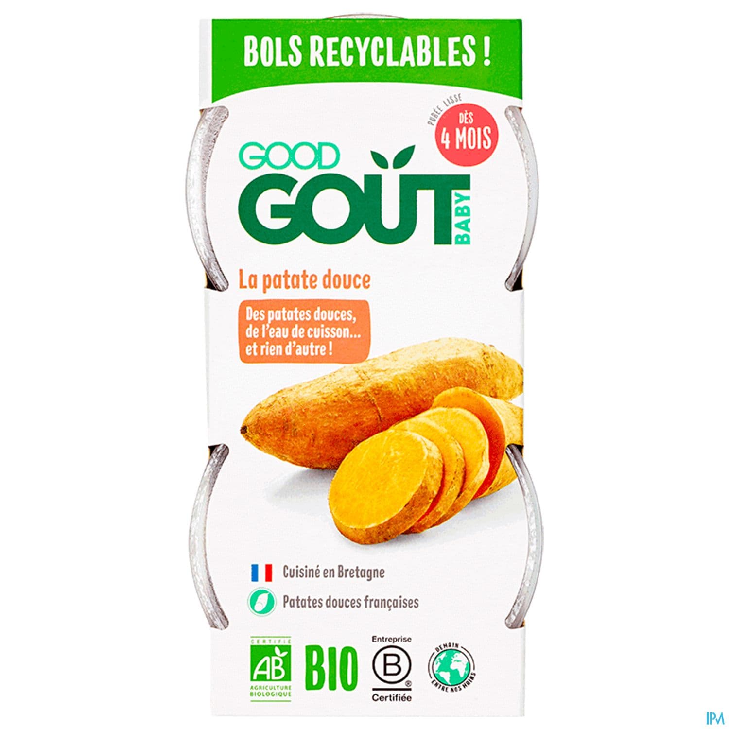 Good Gout Baby Bols Patate Douce 120g X2