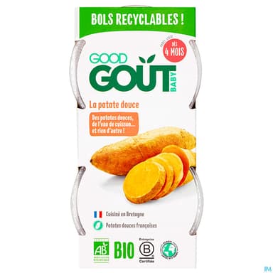 Good Gout Baby Bols Patate Douce 120g X2