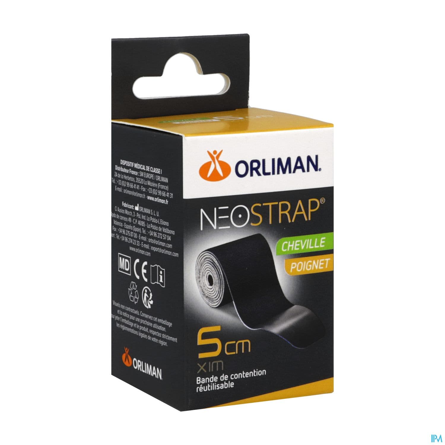 BDE CONT NEOSTRAP NOIR 5CMX1M