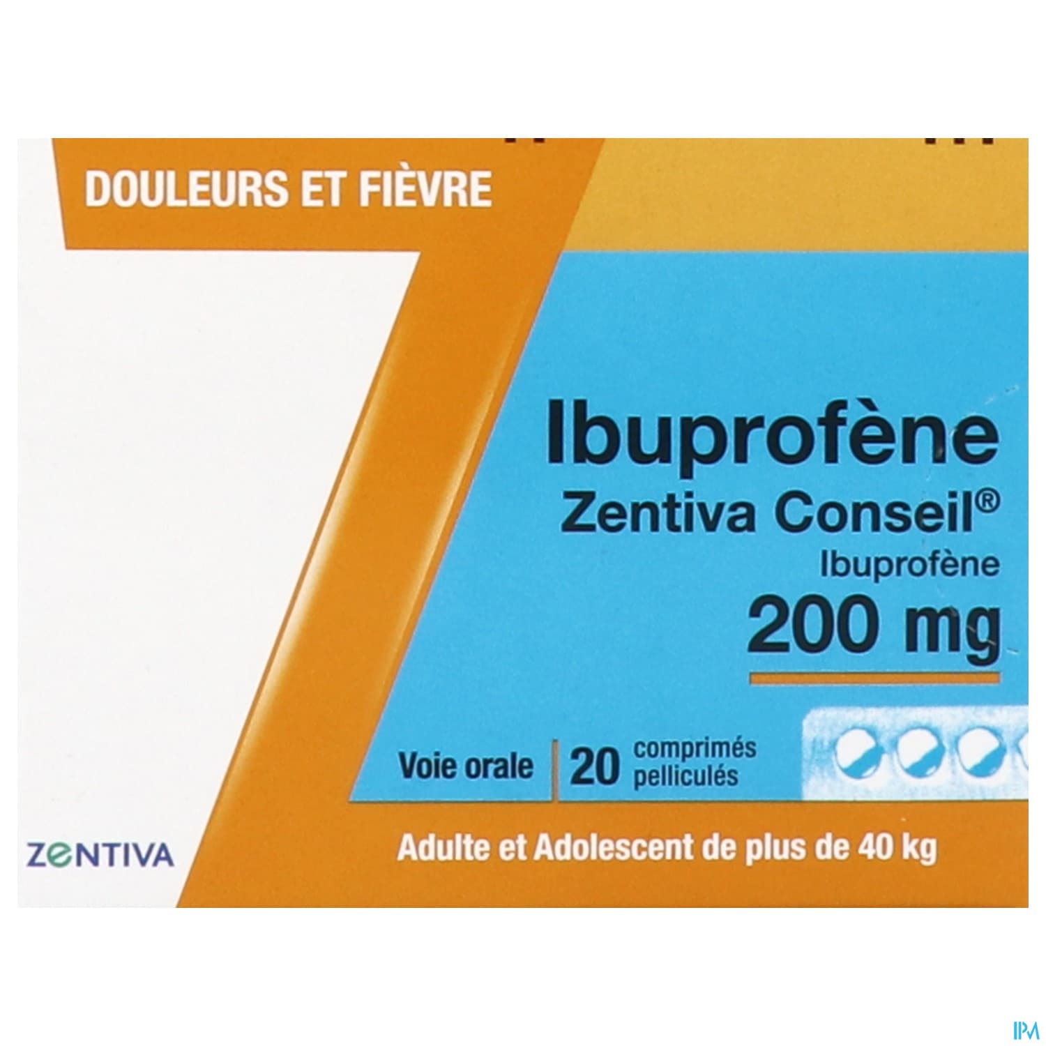 Ibuprofene Zentiva Conseil 200mg Comprime Pellicule 20