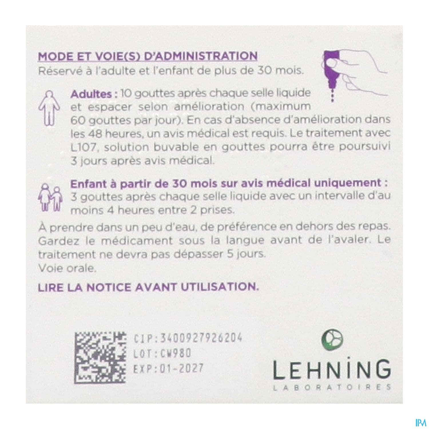 L107 LEHNING GTT 30ML