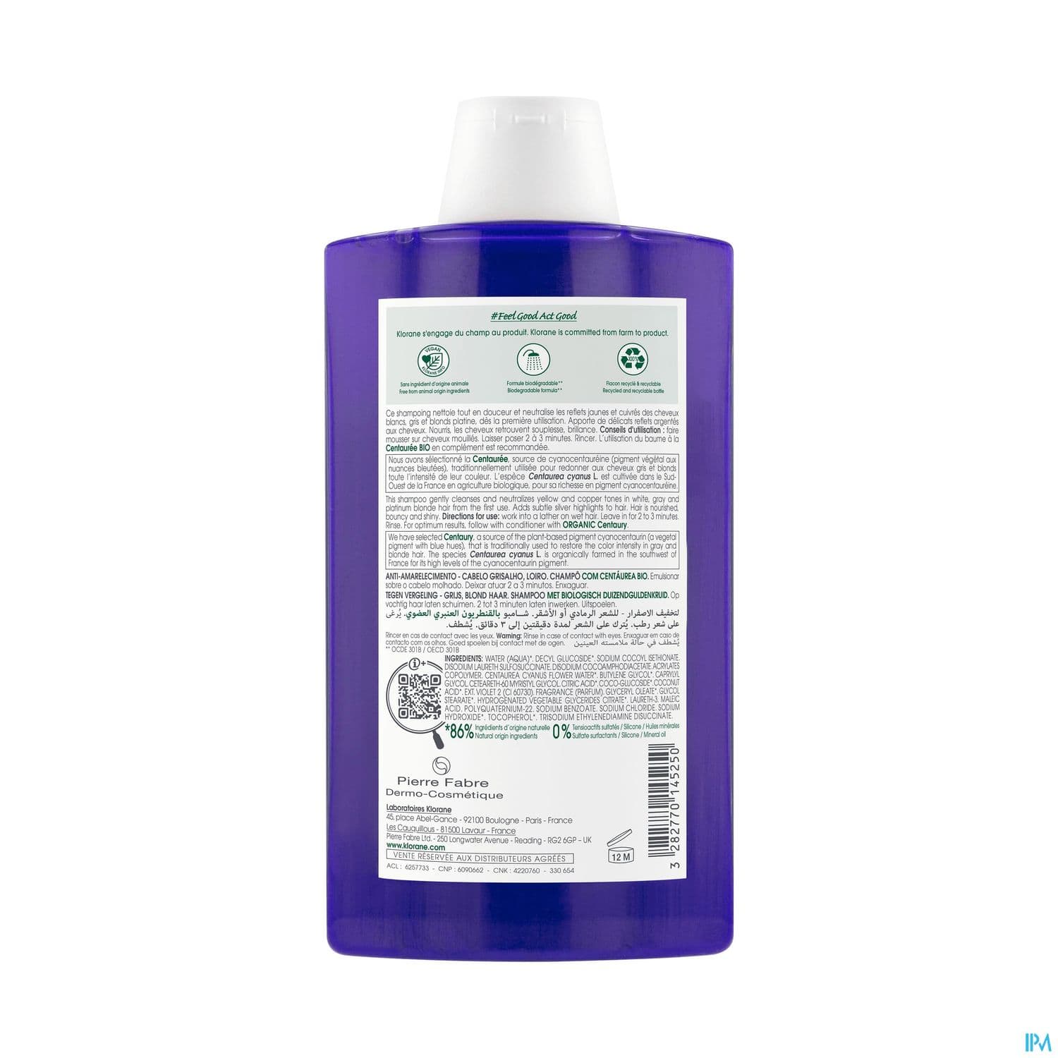 KLORANE SH CENTAUREE FL400ML