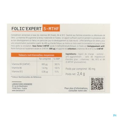 FOLIC’EXPERT 5-MTHF CPR 30