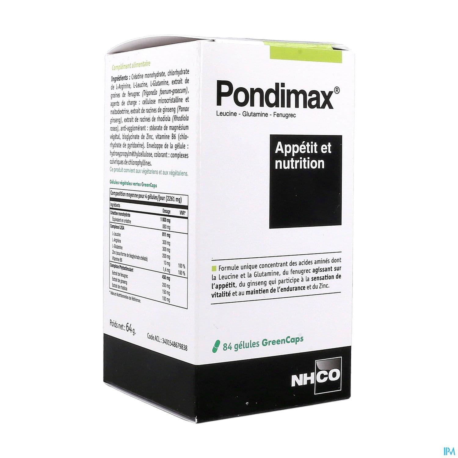Nhco Pondimax Appetit Et Nutrition Gelule 84