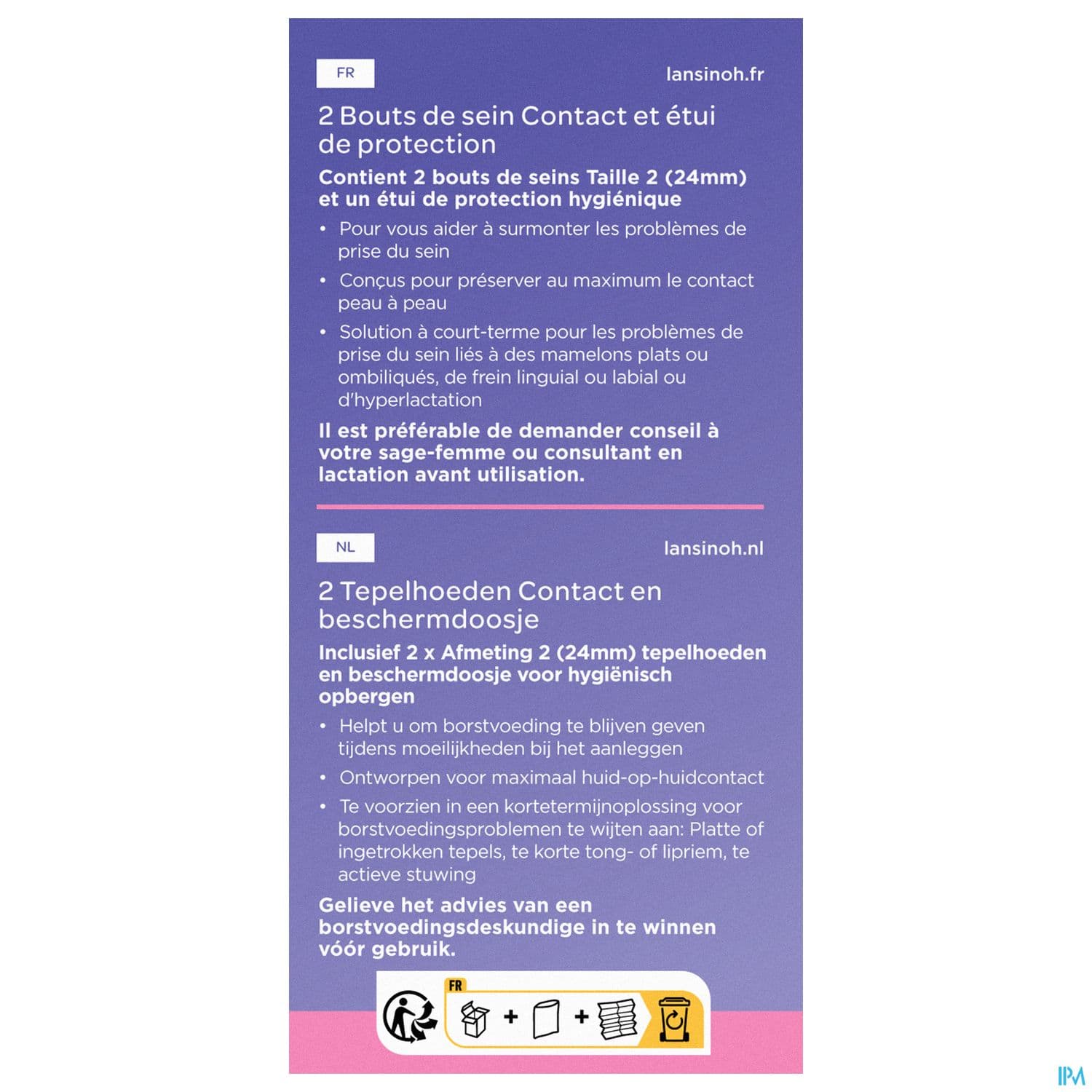 LANSINOH BOUT SEIN T2+ETUI PROT 2