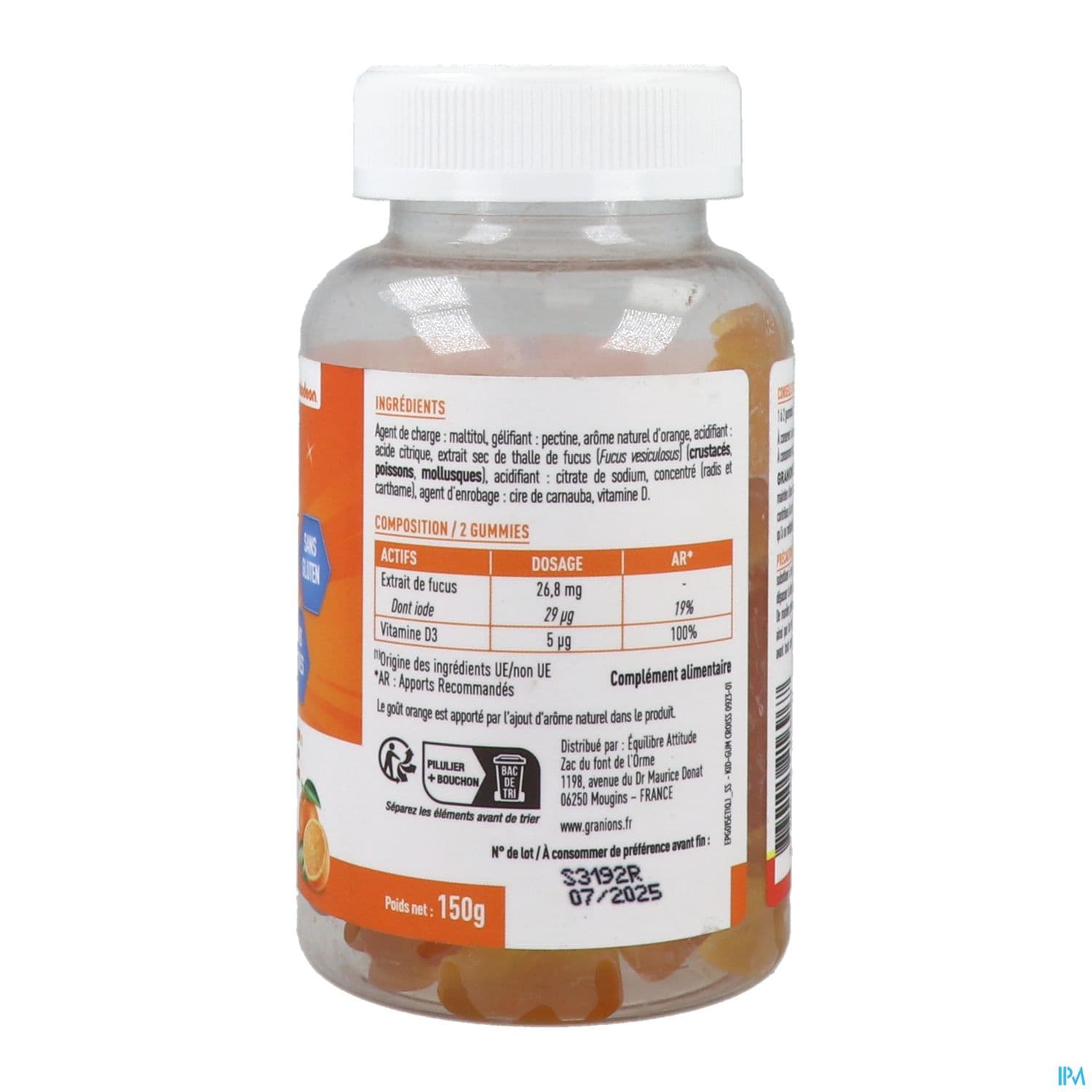 Granions Kid Gummies Croissance Pat Patrouille Orange 60
