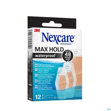 NEXCARE MAX HOLD WATERP PANS 12