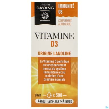 Dayang Vitamine D3 Gouttes Buvable 20ml