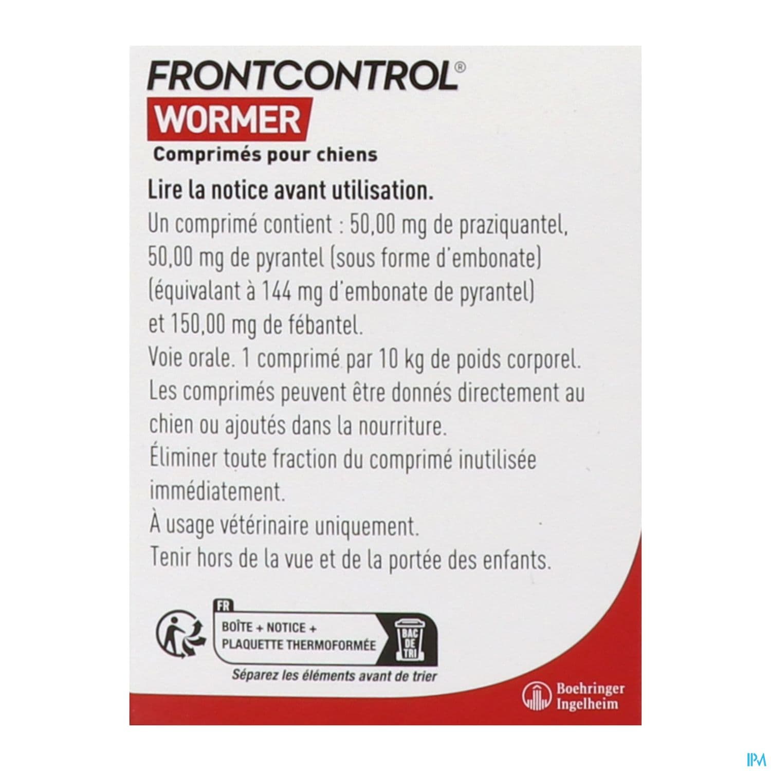 FRONTCONTROL VERMIF CHIEN CPR 2
