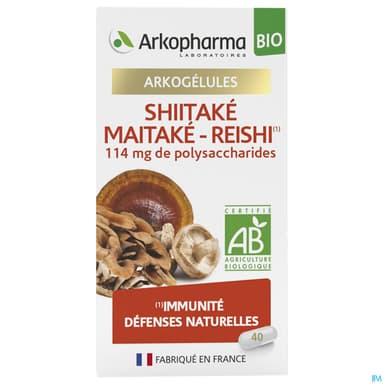 Arkopharma Arkogelules Shiitake Maitake Reishi Bio Gelule 40