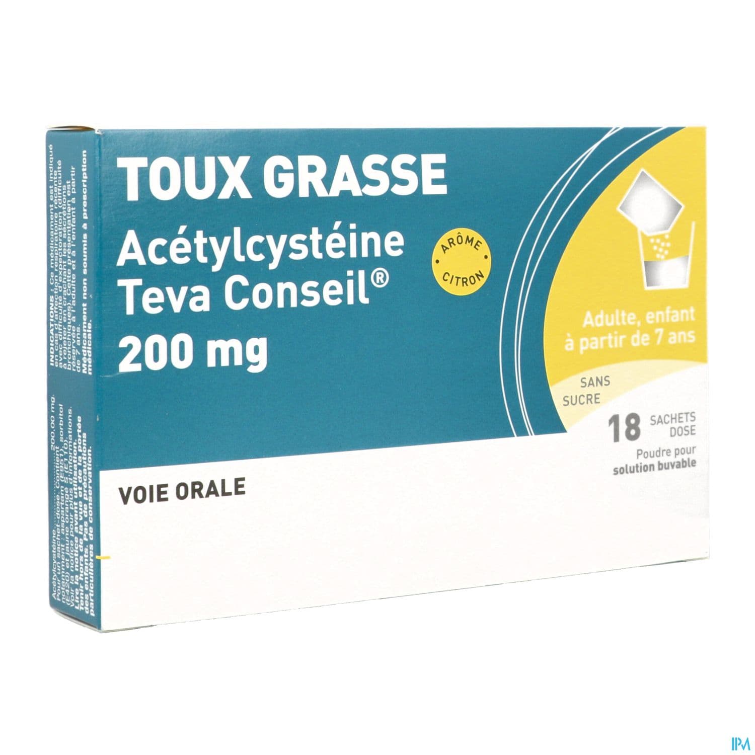 Acetylcysteine Teva Conseil 200mg Sans Sucre Poudre Pour Solution Buvable Sachet 18