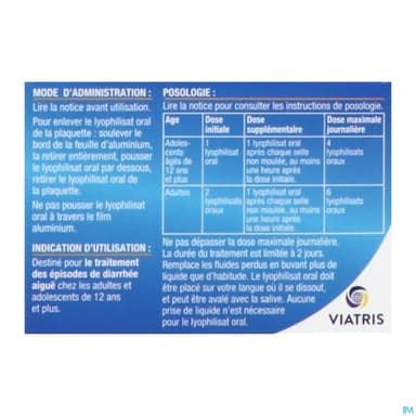 LOPERAMIDE VTS CONSEIL 2MG LYOC 12