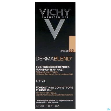 Vichy Dermablend Fluide Fond De Teint Correcteur 55 Bronze 30ml