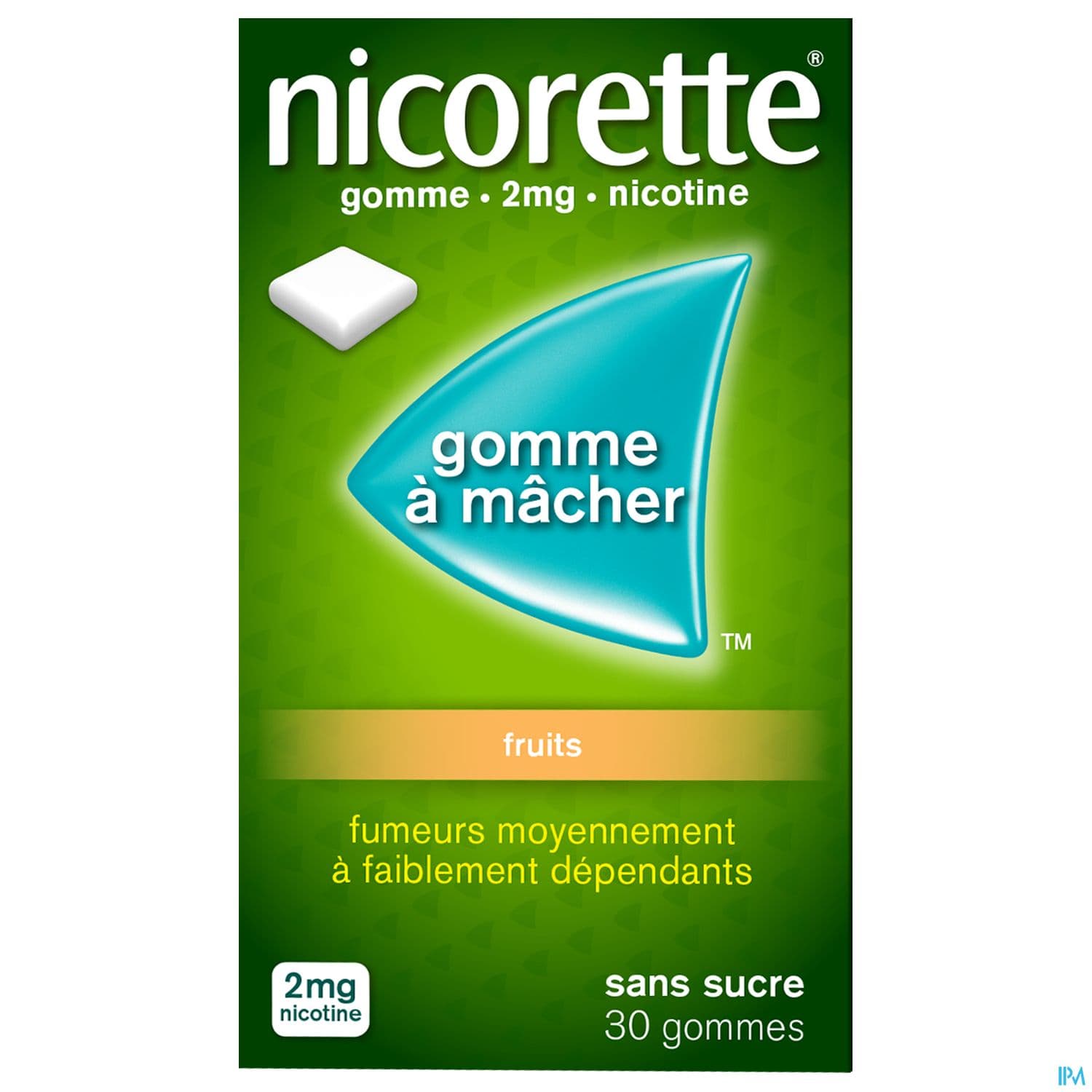 NICORETTE 2MG GOM MED SS SUC FRTS PLQ/30