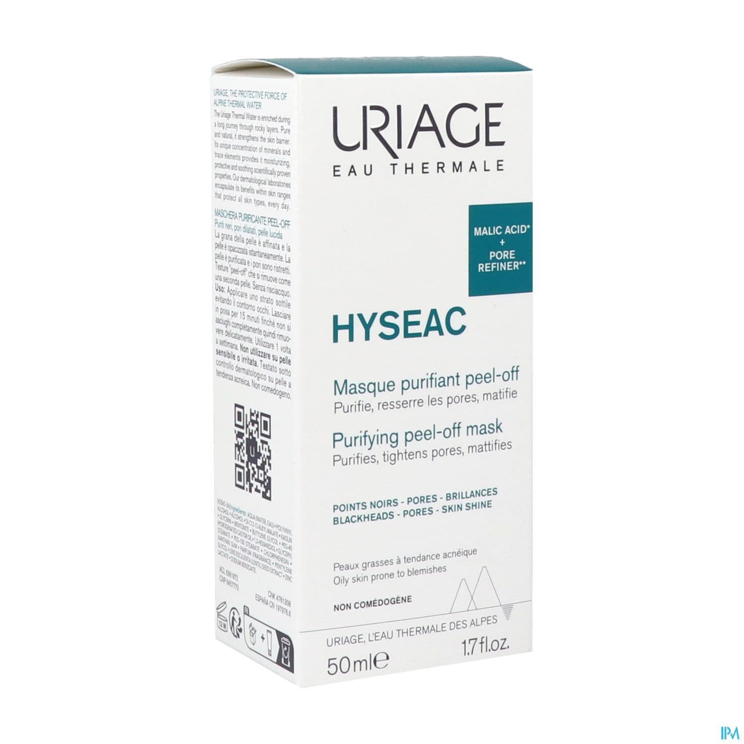 URIAGE HYSEAC MASQUE PEEL-OFF 50ML