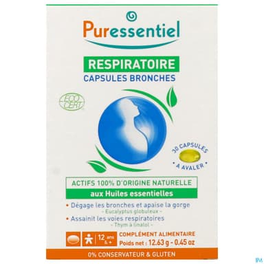 Puressentiel Bronches Aux Huile Essentielle Bio Capsule 30