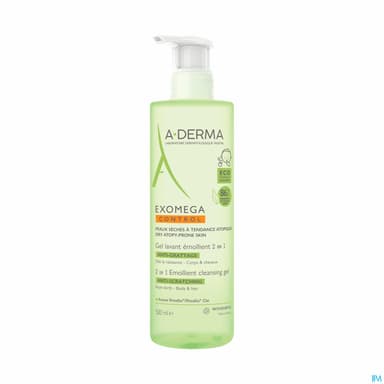 A Derma Exomega Control Gel Lavant Emollient 2en1 Antigrattage 500ml