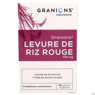 Granions Levure De Riz Rouge 750mg Gelule 60