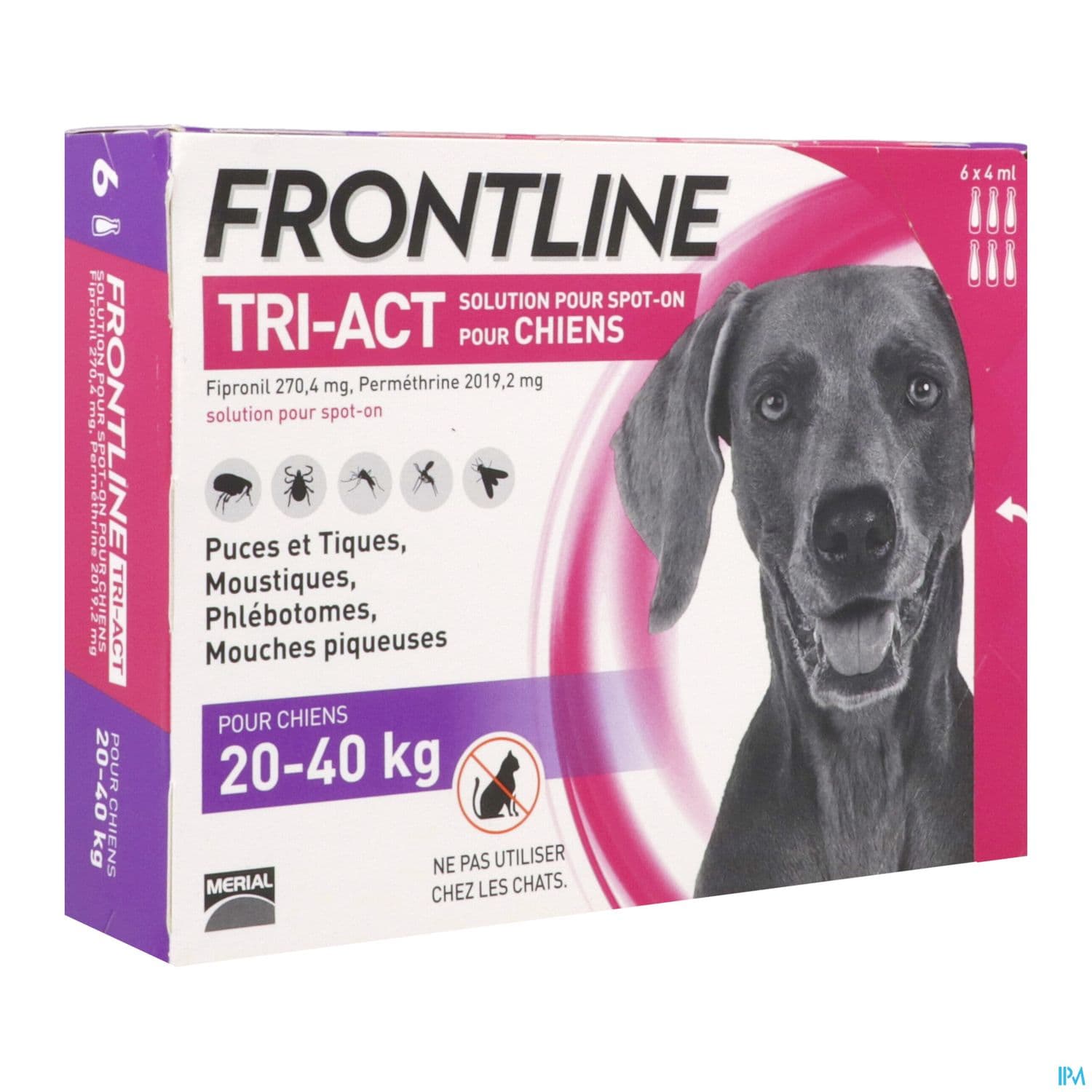 Frontline Tri Act Spot On Chien l Solution X6