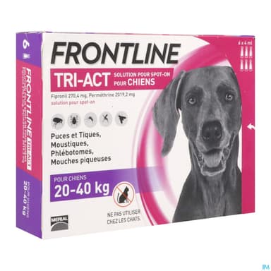 Frontline Tri Act Spot On Chien l Solution X6