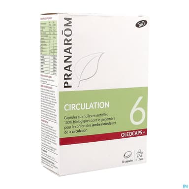 PRANAROM OLEOCAPS+6 CIRCULAT CAP30