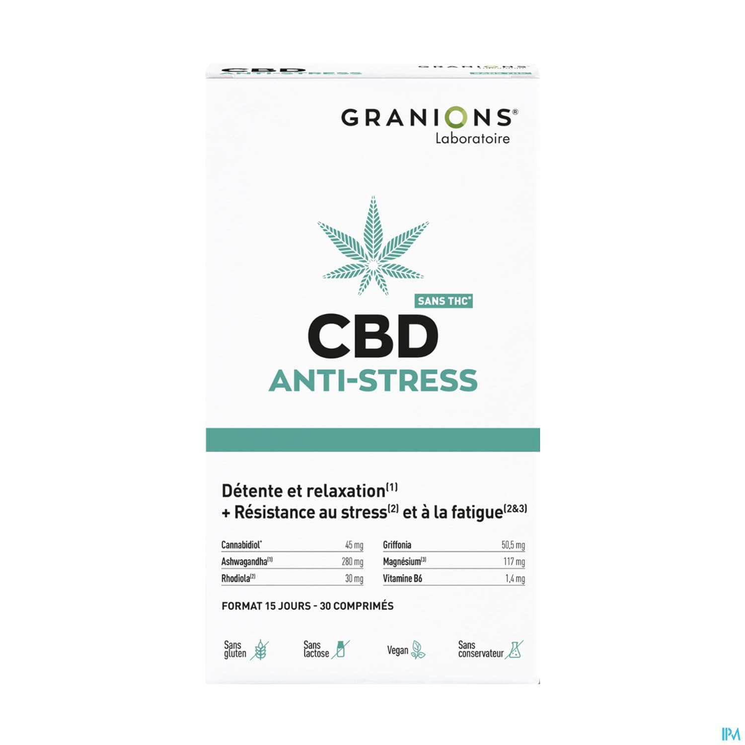 GRANIONS CBD A/STRESS RELAX CPR 30