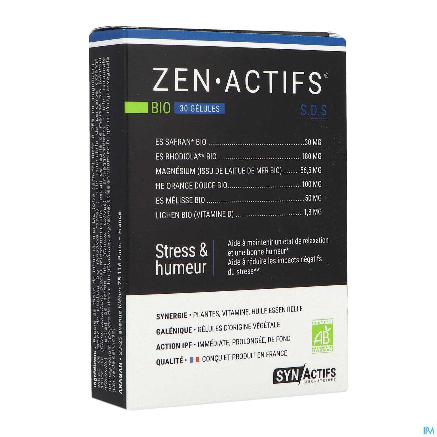 SYNACTIFS ZENACTIFS BIO GELUL 30