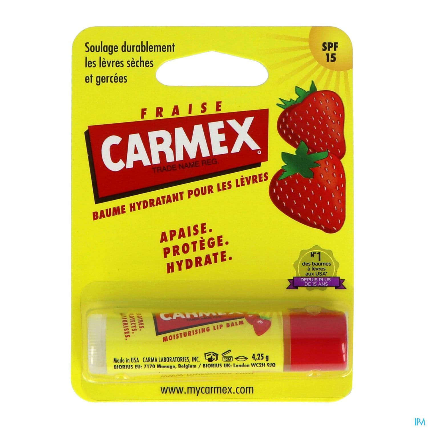 CARMEX STICK LEV SPF15 FRAISE 4G
