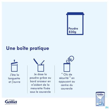 GALLIA CALISMA 1 LAIT PDR 830G