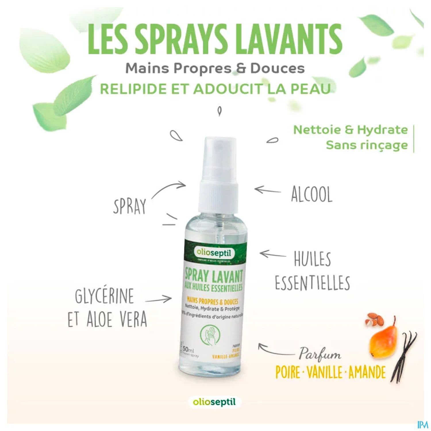 OLIOSEPTIL SPR LAV POIRE VANIL50ML