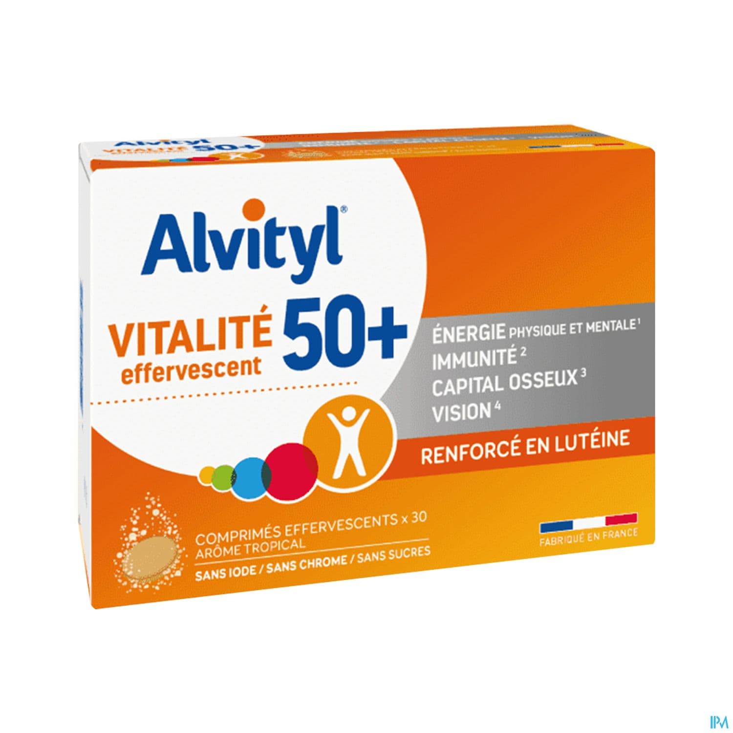 Alvityl Vitalite 50+ Comprime Effervescent Sans Sucre 30