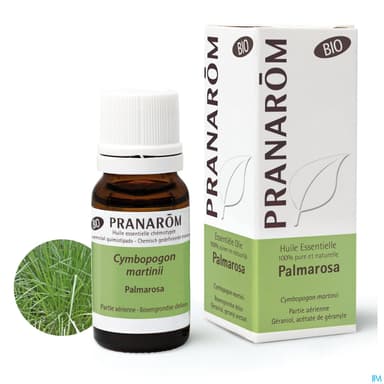 Pranarom Huile Essentielle Bio Palmarosa Partie Aerienne 10ml