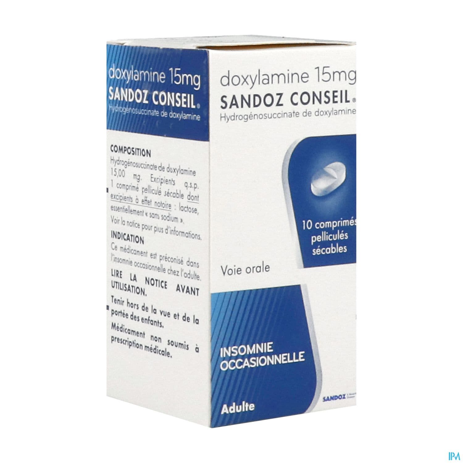 Doxylamine Sandoz Conseil 15mg Comprime Secable 10