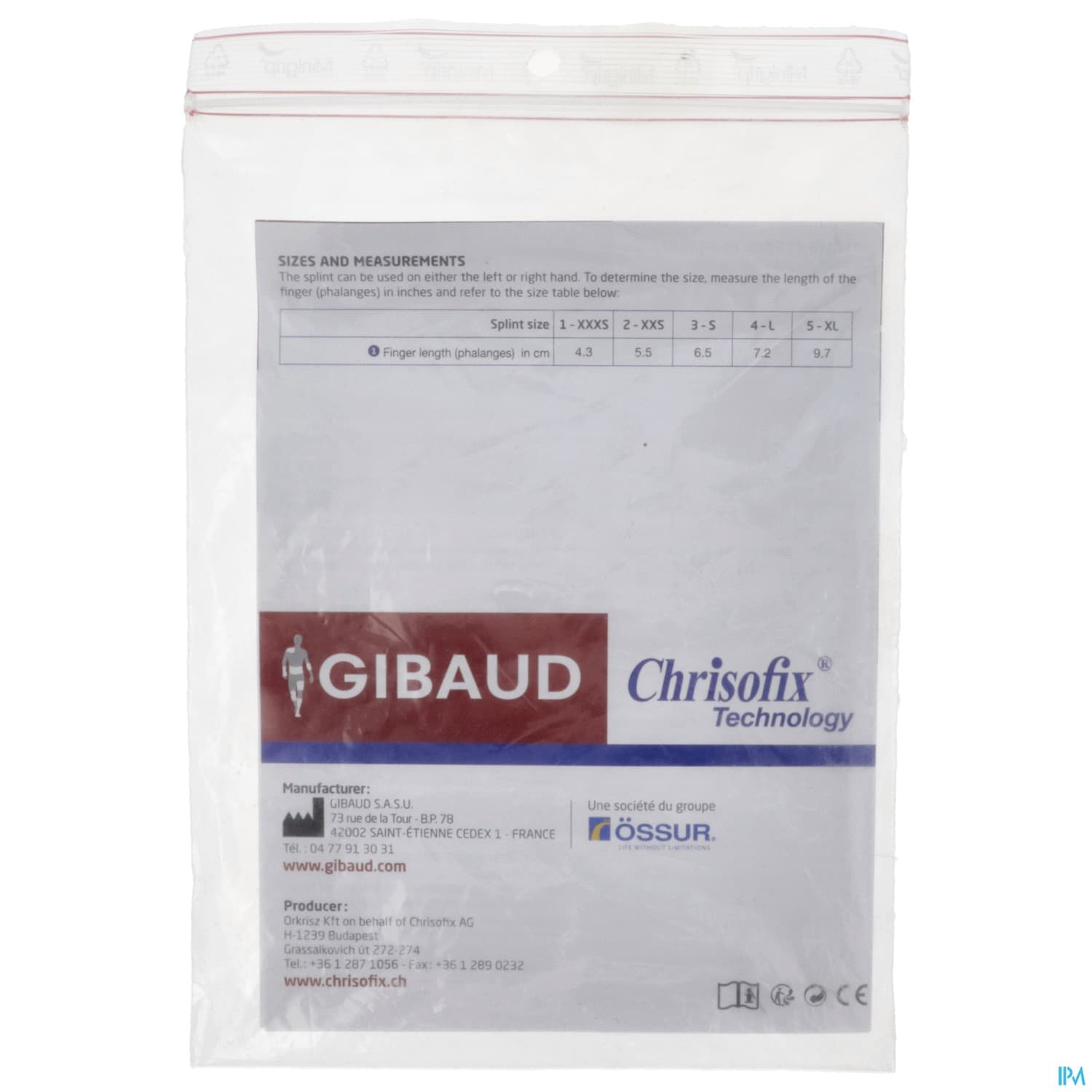 Gibaud Chrisofix Attelle De Doigt T5