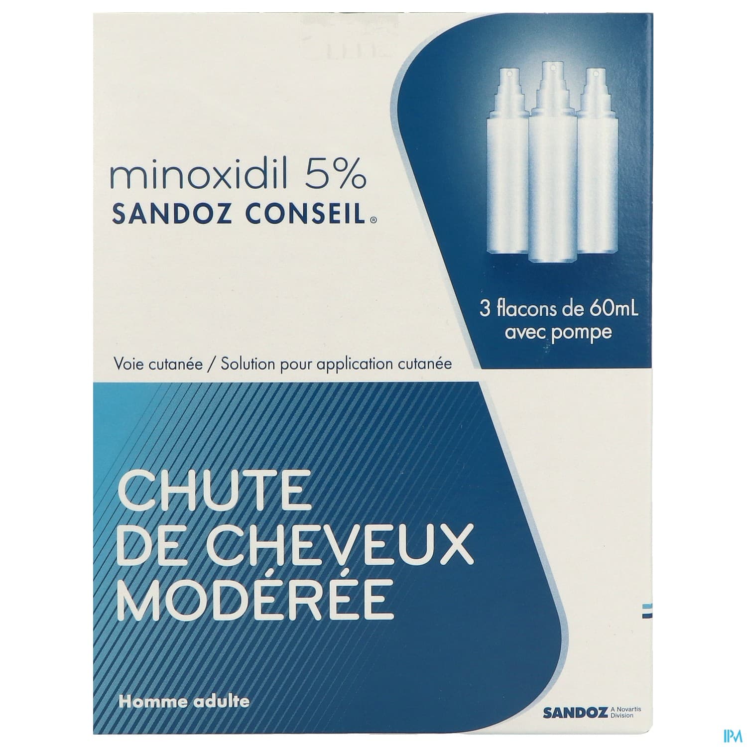 Minoxidil Sandoz Conseil 5% Solution Pour Application Cut 60ml X3