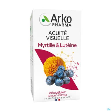 Arkopharma Arkogelules Acuite Visuelle Myrtille Luteine Gelule 45
