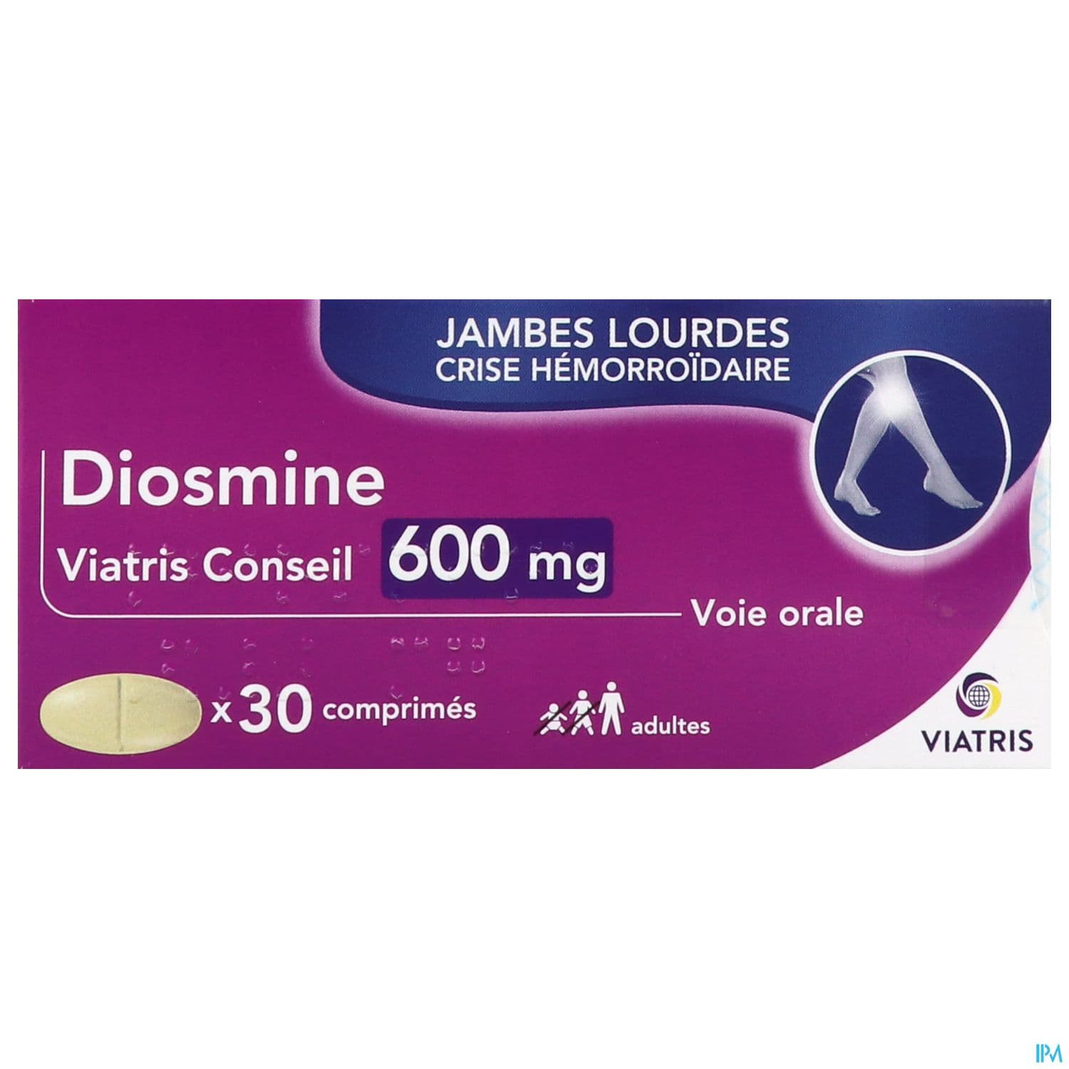 Diosmine Mylan 600mg Comprime 30