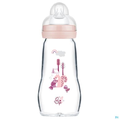 BIB MAM VER 1AGE DEB/2 ROSE 260ML