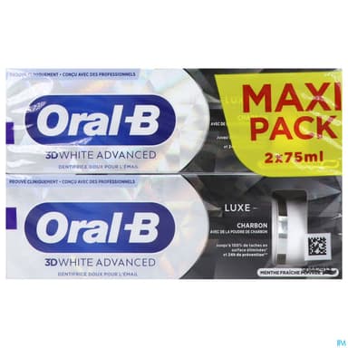 ORAL-B DENT 3D WHIT ADV CHARB2X75