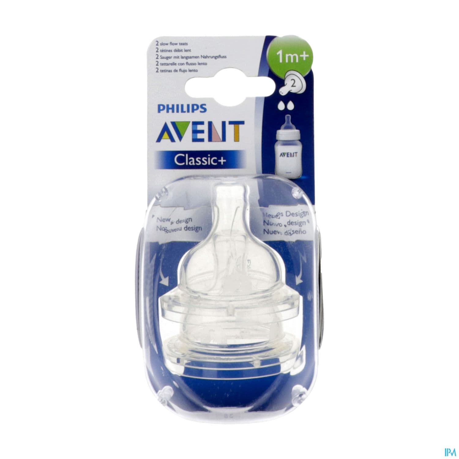 Avent Tetine Classic+ Anti Coliq Debit Lent 1mois+ Scf632/27 X2