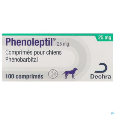 Phenoleptil 25mg Prevention Crise Epilepsie Chien Comprime 100