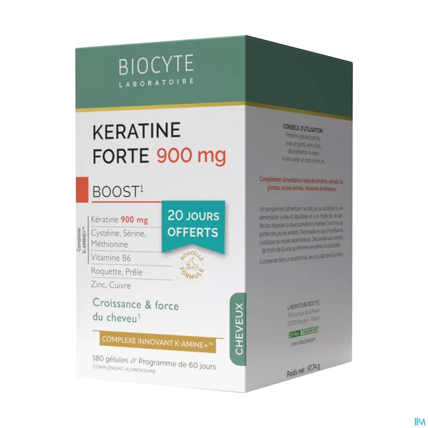 Biocyte Pack Keratine Forte 900mg Boost Gelule 120