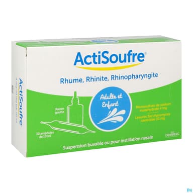 ACTISOUFRE AMP BUV NAS 10ML 30
