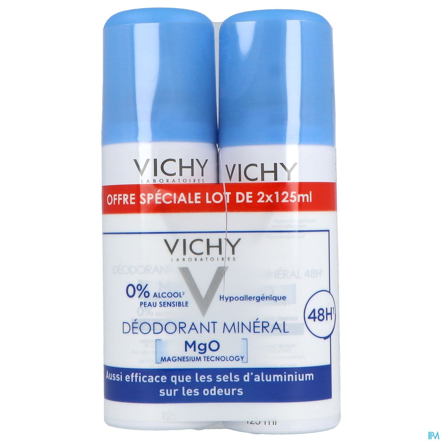 VICHY DEO S/ALU MIN 48H SPR125MLX2
