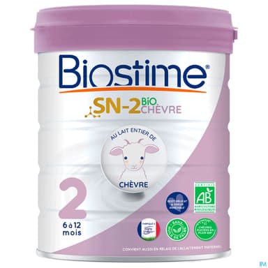 Biostime 2eme Age Chevre 6/12mois Bio Poudre 800g