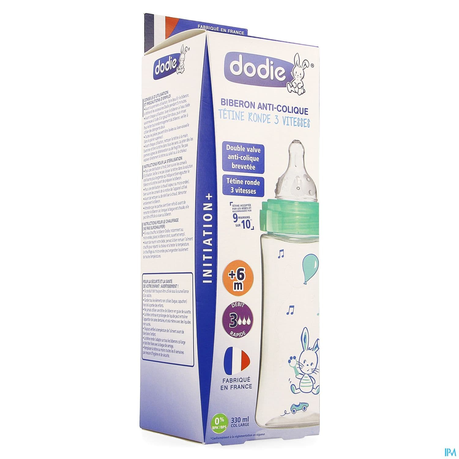 DOD BIB INIT+330ML VERT VALENT +6M